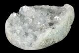 Crystal Filled Celestine (Celestite) Egg Geode - Madagascar #140285-2